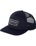 The Quiksilver Mens Slab Drifter Trucker Cap in Blue Nights