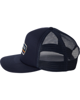 The Quiksilver Mens Slab Drifter Trucker Cap in Blue Nights