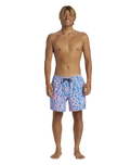 The Quiksilver Mens Surfsilk Volley Shorts in Prism Pink