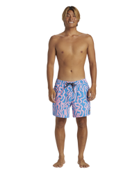 The Quiksilver Mens Surfsilk Volley Shorts in Prism Pink