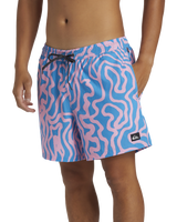 The Quiksilver Mens Surfsilk Volley Shorts in Prism Pink