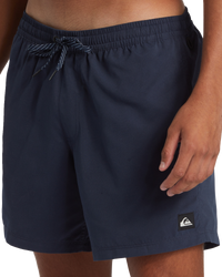 The Quiksilver Mens Everyday Solid Volley Shorts in Dark Navy