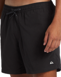 The Quiksilver Mens Everyday Solid Volley Shorts in Black