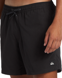 The Quiksilver Mens Everyday Solid Volley Shorts in Black