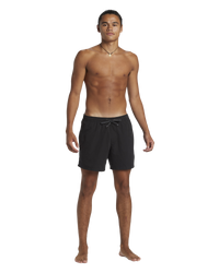 The Quiksilver Mens Everyday Solid Volley Shorts in Black