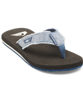 The Quiksilver Mens Monkey Abyss Flip Flops in Blue 6