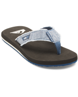 The Quiksilver Mens Monkey Abyss Flip Flops in Blue 6