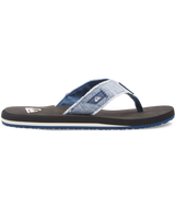 The Quiksilver Mens Monkey Abyss Flip Flops in Blue 6