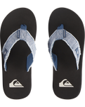 The Quiksilver Mens Monkey Abyss Flip Flops in Blue 6