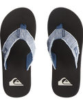 The Quiksilver Mens Monkey Abyss Flip Flops in Blue 6