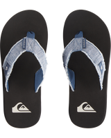 The Quiksilver Mens Monkey Abyss Flip Flops in Blue 6