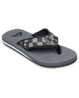 The Quiksilver Mens Monkey Abyss Flip Flops in Grey