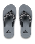 The Quiksilver Mens Monkey Abyss Flip Flops in Grey