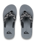 The Quiksilver Mens Monkey Abyss Flip Flops in Grey