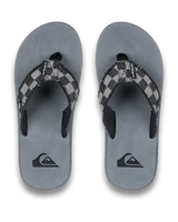 The Quiksilver Mens Monkey Abyss Flip Flops in Grey