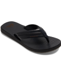 The Quiksilver Mens Carver Natural Flip Flops in Black & Brown