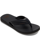 The Quiksilver Mens Carver Natural Flip Flops in Black & Brown