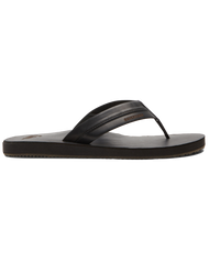 The Quiksilver Mens Carver Natural Flip Flops in Black & Brown