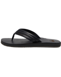 The Quiksilver Mens Carver Natural Flip Flops in Black & Brown