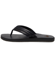 The Quiksilver Mens Carver Natural Flip Flops in Black & Brown