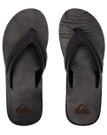 The Quiksilver Mens Carver Natural Flip Flops in Black & Brown