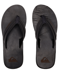 The Quiksilver Mens Carver Natural Flip Flops in Black & Brown