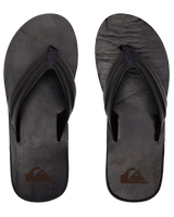 The Quiksilver Mens Carver Natural Flip Flops in Black & Brown