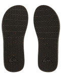 The Quiksilver Mens Carver Natural Flip Flops in Black & Brown