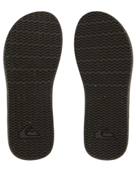 The Quiksilver Mens Carver Natural Flip Flops in Black & Brown