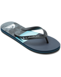 The Quiksilver Mens Molokai Panel Flip Flops in Blue & Grey