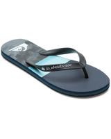 The Quiksilver Mens Molokai Panel Flip Flops in Blue & Grey