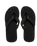 The Quiksilver Mens Molokai Layback Textured Flip Flops in Black, White & Black