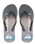 The Quiksilver Mens Molokai Wordblock Flip Flops in Black & Pink