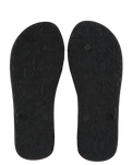 The Quiksilver Mens Molokai Wordblock Flip Flops in Black & Pink