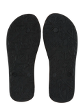 The Quiksilver Mens Molokai Wordblock Flip Flops in Black & Pink