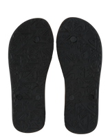 The Quiksilver Mens Molokai Wordblock Flip Flops in Black & Pink