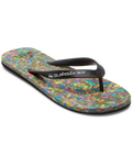 The Quiksilver Mens Molokai Recycled Flip Flops in Black & Blue