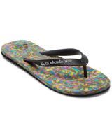 The Quiksilver Mens Molokai Recycled Flip Flops in Black & Blue