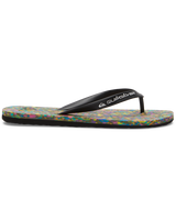 The Quiksilver Mens Molokai Recycled Flip Flops in Black & Blue