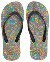 The Quiksilver Mens Molokai Recycled Flip Flops in Black & Blue