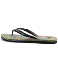 The Quiksilver Mens Molokai Recycled Flip Flops in Black & Blue