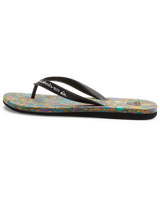 The Quiksilver Mens Molokai Recycled Flip Flops in Black & Blue