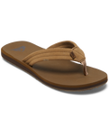 The Quiksilver Mens Carver Suede Core Flip Flops in Tan