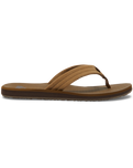 The Quiksilver Mens Carver Suede Core Flip Flops in Tan