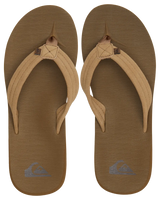 The Quiksilver Mens Carver Suede Core Flip Flops in Tan