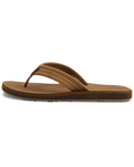 The Quiksilver Mens Carver Suede Core Flip Flops in Tan