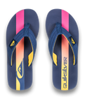 The Quiksilver Mens Molokai Layback II Flip Flops in Estate Blue Holmes