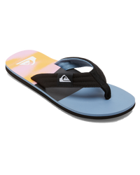 The Quiksilver Mens Molokai Layback II Flip Flops in Blue, Blue and Orange