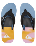 The Quiksilver Mens Molokai Layback II Flip Flops in Blue, Blue and Orange