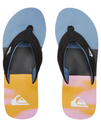 The Quiksilver Mens Molokai Layback II Flip Flops in Blue, Blue and Orange